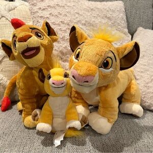 Lion Plush Toy Set - Yellow and Brown